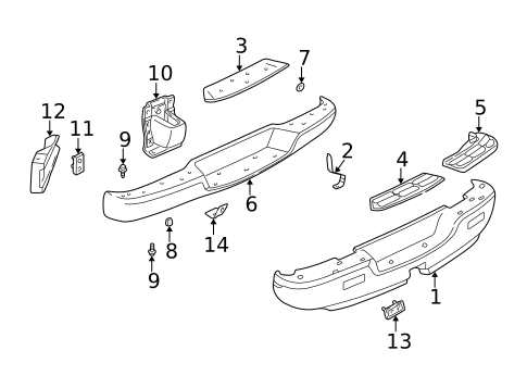 Rear Bumper for 2002 GMC Savana 3500 #0