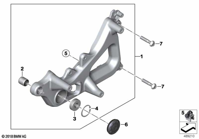 33358565312 - Rear Axle, Rear-Wheel Drive, Suspension: Right Swing Part -  for BMW-Motorrad Image image
