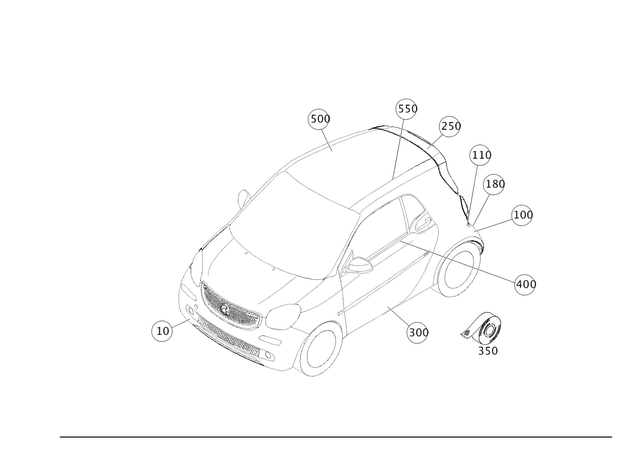 4539891585 - Outside Attachment Parts: Decorative Foil for Mercedes-Benz Image