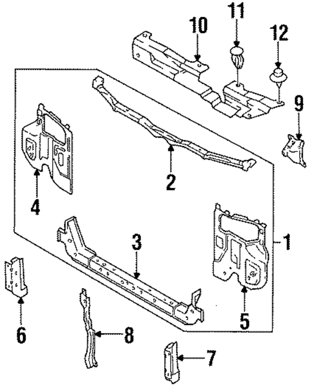 K20A53100C - : Radiator Support for Kia Image