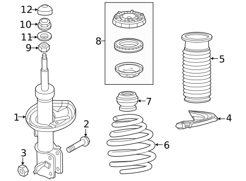 Struts & Components for 2011 Chevrolet Volt #0