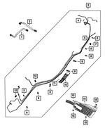 68165783AA - Fuel: 4 Way Clip for Dodge: Durango | Jeep: Grand Cherokee Image