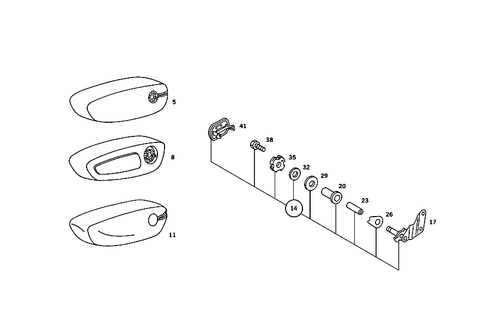Folding Armrest for 1985 Mercedes-Benz 380SL #0