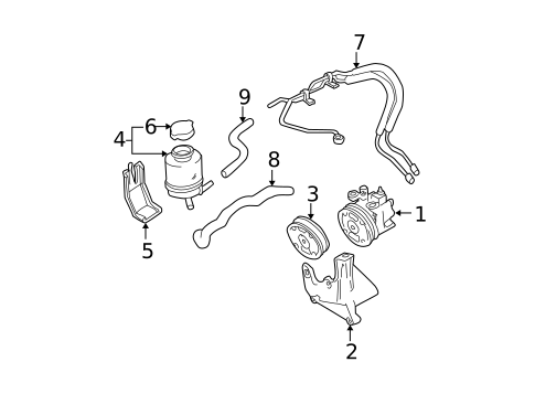 Pump & Hoses for 2004 Subaru Outback #0