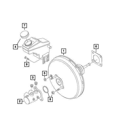 Brake Master Cylinder for 2018 Fiat 500X #0
