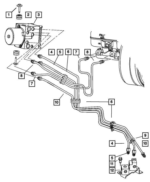 6507045AA - Service Brakes: Screw, Mounting for Mopar Image