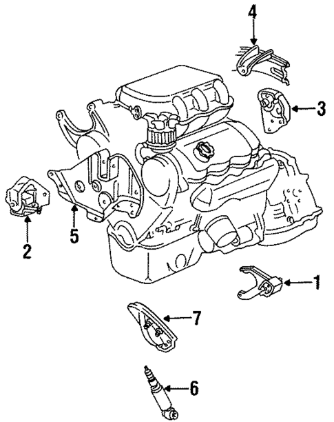 Engine & Trans Mounting for 1994 Dodge Shadow #0