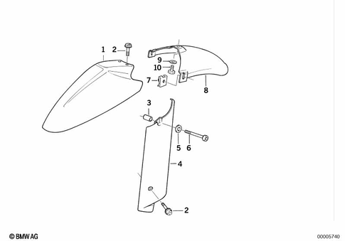 Front Wheel Fender for 1992 BMW-Motorrad R 1100 RS #0