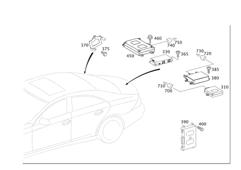 Car Phone, Voice Control System and Distress Call for 2007 Mercedes-Benz CLS550 #0