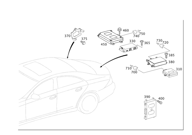 2218200735 - Electrical System: Parts Kit, Mobile Phone for Mercedes-Benz: 300S, C230, C240, C280, C320, C350, C55 AMG, CL550, CL600, CL63 AMG, CL65 AMG, CLK320, CLK350, CLK500, CLK55 AMG, CLK550, CLK63 AMG, CLS500, CLS55 AMG, CLS550, CLS63 AMG, E320, E500, E55 AMG, G55 AMG, GL320, GL550, ML320, ML500, ML550, ML63 AMG, R320, R350, R500, S600, S63 AMG, SL500, SL55 AMG, SL550, SL600, SL65 AMG, SLK280, SLK300 Image image