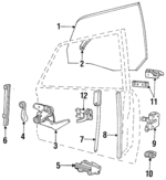 E1FZ7421411A - Body: Glass for Ford: Escort | Mercury: Lynx Image