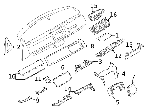 Instrument Panel Components for 2012 Land Rover Range Rover Evoque #0