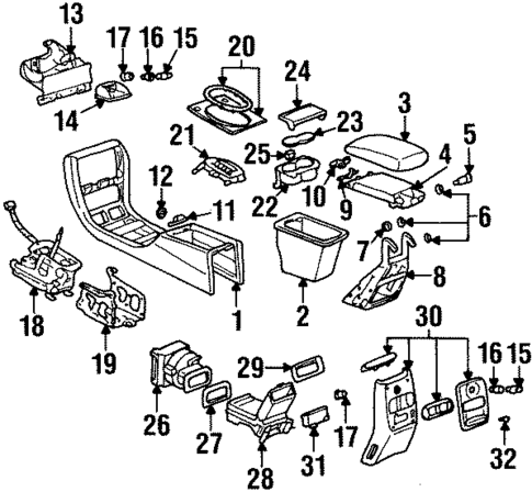 Front Console for 1997 Cadillac DeVille #0