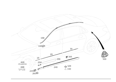 Outside Attachment Parts for 1999 Mercedes-Benz S600 #0
