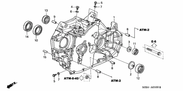 AT Torque Converter Housing (4AT) for 2000 Honda Odyssey #0