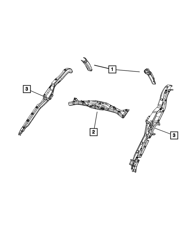 7KM72TX7AA - Body Sheet Metal Except Doors: Sport Bar Molding, Right for Mopar Image