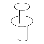 5125569AA - Body: Headliner Clip for Mopar Image
