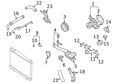 Cooling System for 2006 INFINITI FX45 #1