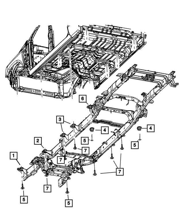 68505696AA - Frame, Bumper and Fascia: Body Hold Down Cushion for Mopar Image