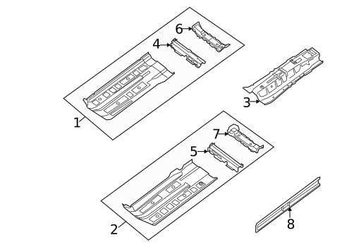Floor & Rails for 2009 Nissan Altima #2