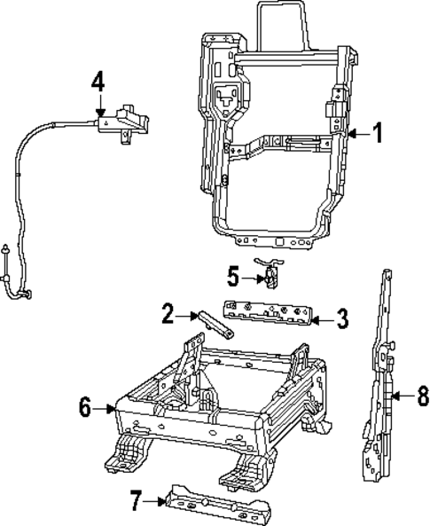Front Seat Components for 2025 Ram 1500 #2