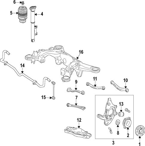 Rear Suspension for 2016 Mercedes-Benz C300 #1