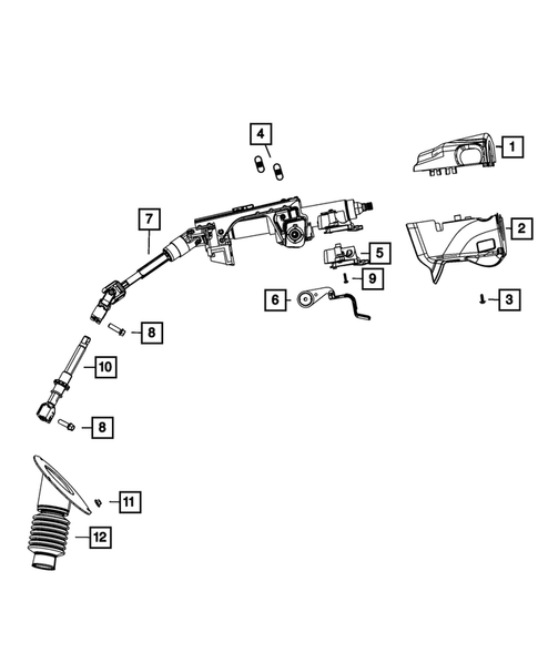 Steering Column and Intermediate Shaft for 2013 Dodge Grand Caravan #0