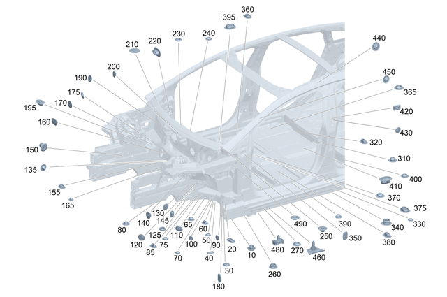 39976686 - Body-in-White: Stop Plug for Mercedes-Benz: 180A, 180b, 220a, 250, 300C, 300CD, 300S, 350SD, A220, A35 AMG, AMG GT, AMG GT 43, AMG GT 53, AMG GT 55, AMG GT 63, AMG GT 63 Pro, AMG GT 63 S, AMG GT 63 S E Performance, AMG GT Black Series, AMG GT C, AMG GT R, AMG GT S, B Electric Drive, B250e, C250, C300, C350, C350e, C400, C43 AMG, C450 AMG, C63 AMG, C63 AMG S, C63 AMG S E Performance, CL550, CL600, CL63 AMG, CL65 AMG, CLA250, CLA35 AMG, CLA45 AMG, CLA45 AMG S, CLS400, CLS450, CLS500, CLS53 AMG, CLS55 AMG, CLS550, CLS63 AMG, CLS63 AMG S, E250, E300, E320, E350, E400, E43 AMG, E450, E500, E53 AMG, E55 AMG, E550, E63 AMG, E63 AMG S, EQB 250+, EQB 300, EQB 350, EQE 350, EQE 350+, EQE 500, EQE AMG, EQS 450, EQS 450 SUV, EQS 450+, EQS 450+ SUV, EQS 580, EQS 580 SUV, EQS AMG, GL320, GL350, GL450, GL550, GL63 AMG, GLA250, GLA35 AMG, GLA45 AMG, GLB250, GLB35 AMG, GLC300, GLC43 AMG, GLC63 AMG, GLC63 AMG S, GLE300d, GLE350, GLE400, GLE43 AMG, GLE450 AMG, GLE550e, GLE63 AMG, GLE63 AMG S, GLK250, GLK350, GLS350d, GLS450, GLS550, GLS580, GLS63 AMG, Maybach EQS 680 SUV, Maybach GLS600, Maybach S550, Maybach S560, Maybach S580, Maybach S600, Maybach S650, Maybach S680, ML250, ML320, ML350, ML400, ML450, ML500, ML550, ML63 AMG, R320, R350, R500, S350, S400, S430, S450, S500, S55 AMG, S550, S550e, S560, S580, S580e, S600, S63 AMG, S63 AMG E Performance, S65 AMG, SL400, SL43 AMG, SL450, SL55 AMG, SL550, SL63 AMG, SL63 AMG S E Performance, SL65 AMG, SLC300, SLC43 AMG, SLK250, SLK280, SLK300, SLK350, SLK55 AMG, SLS AMG Image image