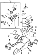 22599164 - Body: Console Assembly for Buick: Skylark | Oldsmobile: Achieva Image