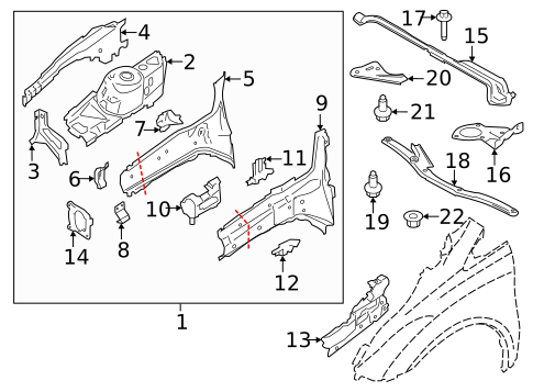 Structural Components & Rails for 2019 Ford Transit Connect #0