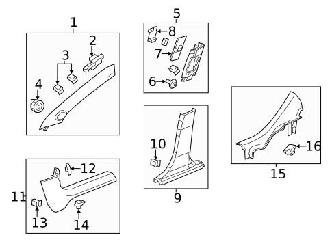 Interior Trim - Pillars for 2016 Chevrolet Sonic #1