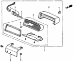 34270SB3673ZA - Electrical/Exhaust/Heater/Fuel: LIGHT ASSY., HIGH MOUNT STOP *NH83L* (OFF BLACK) for Honda Image