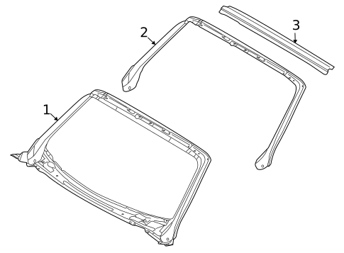 Windshield Header & Components for 2012 Porsche Boxster #0