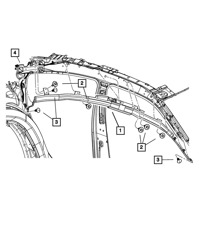 68044051AC - Restraints: Side Air Bag Support, Left for Mopar Image image
