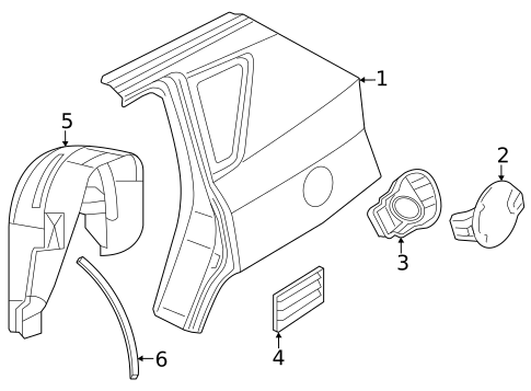 Quarter Panel & Components for 2011 Jeep Compass #0