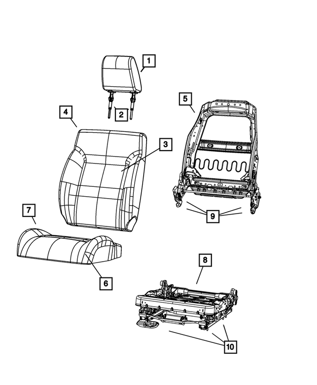 68004570AA - Interior Trim: Seat Cushion Foam, Right &amp; Left for Mopar Image