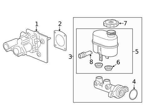 Master Cylinder - Components On Dash Panel for 2014 Chevrolet Camaro #29