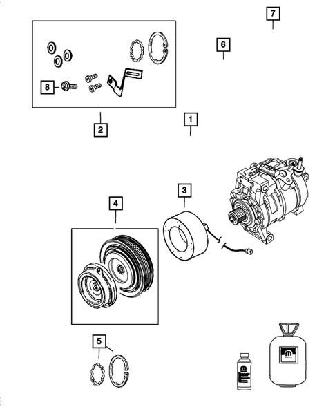 Air Conditioner Compressor and Mounting for 2014 Ram 3500 #0