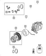 68032119AA - Air Conditioners and Heaters: A/c Compressor Clutch Overhaul Kit for Chrysler: 300, Aspen, Town &amp; Country | Dodge: Challenger, Charger, Durango, Grand Caravan, Ram 1500, Ram 2500, Ram 3500 | Jeep: Commander, Grand Cherokee | Ram: 1500, 2500, 3500 Image