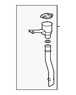 8530160120 - Wiper &amp; Washer: Washer Fluid Reservoir Filler Pipe for Lexus Image