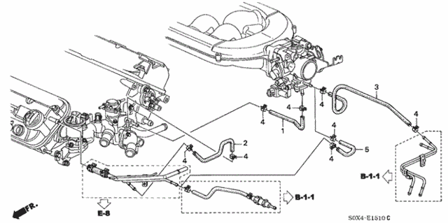 Water Hose (-'01) for 2000 Honda Odyssey #0