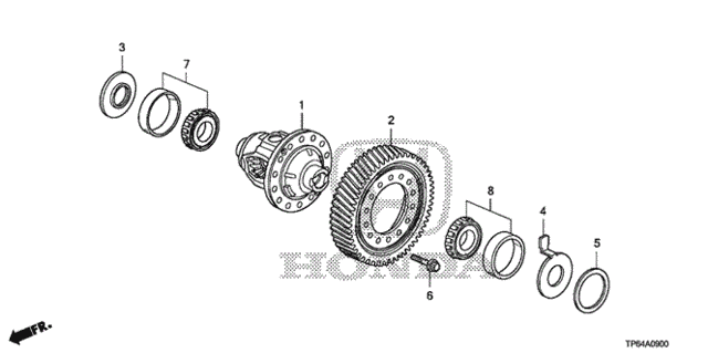 AT Differential (2WD) (V6) (1) for 2012 Honda Crosstour #0