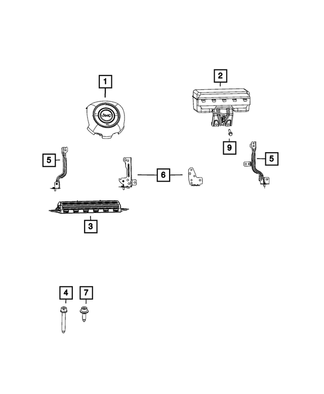 68483877AA - Restraints: Passenger Air Bag for Mopar Image