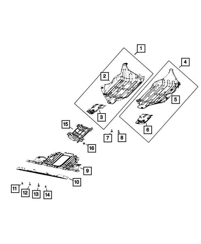 68306725AB - Frame, Bumper and Fascia: Front Belly Pan for Mopar Image image