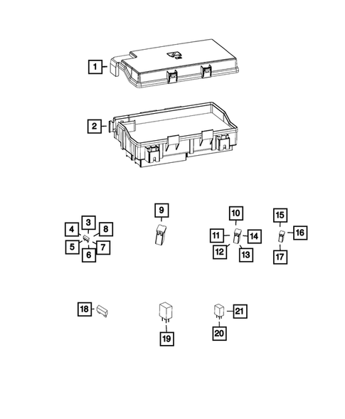 Power Distribution Center, Fuse Block, Junction Block, Relays and Fuses for 2016 Ram 3500 #1