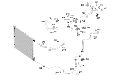 Refrigerant Line Arrangement for 2020 Mercedes-Benz GLS450 #0