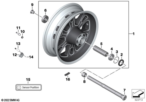 Wheels with Bearings for 2022 BMW-Motorrad R 18 B #0
