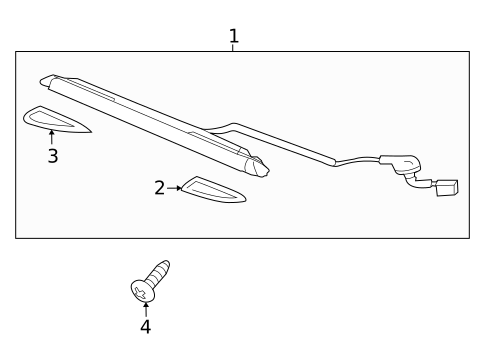 High Mounted Stop Lamp for 2010 Honda Accord Crosstour #0