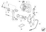 34116766557 - Brakes: Caliper Housing Left for BMW Image