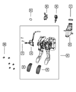 CBJDS341AB - Clutch: Brake And Clutch Pedal for Fiat: 500 Image